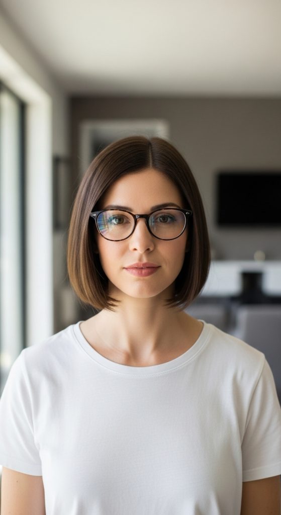 12. Classic Straight Blunt Bob