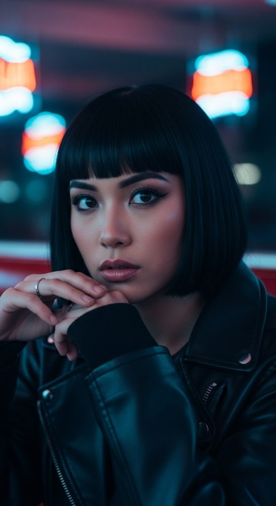 13. Blunt Bob with Micro Bangs