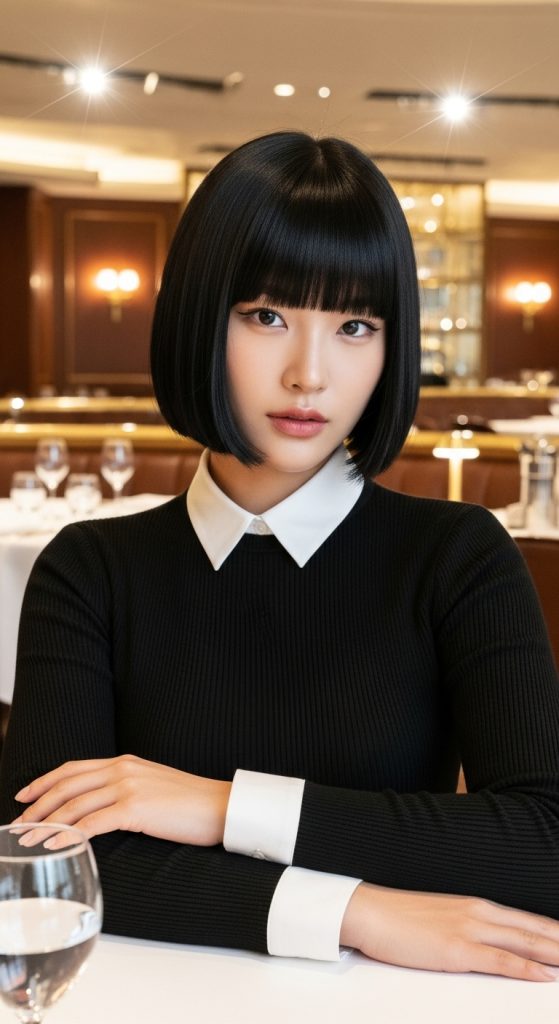 19. High-Gloss Blunt Bob