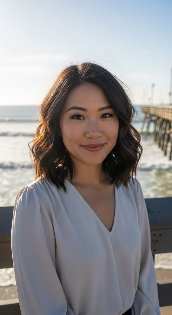 2. Textured Wavy Bob