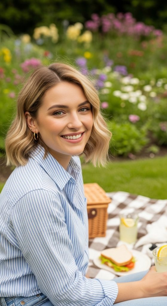 20. Blunt Bob with Soft Waves