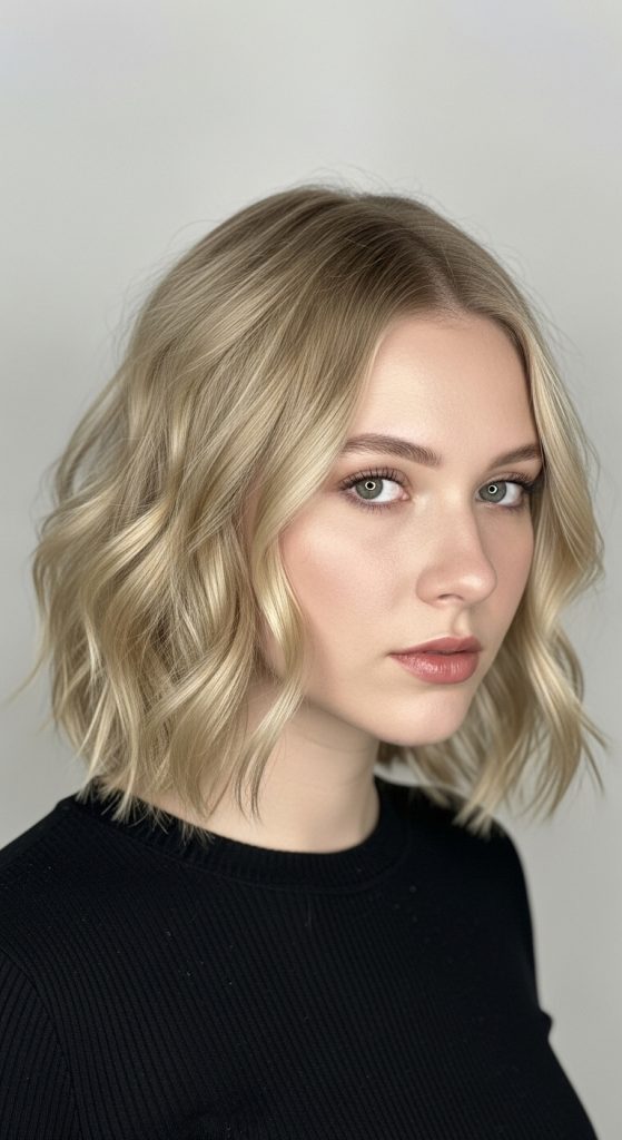24. Wavy Bob with Shadow Roots