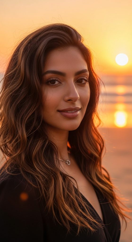 26. Wavy Lob with Center Part