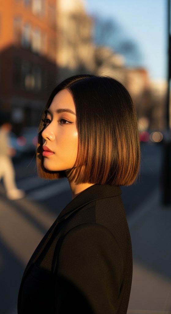 27. Blunt Bob with Highlights