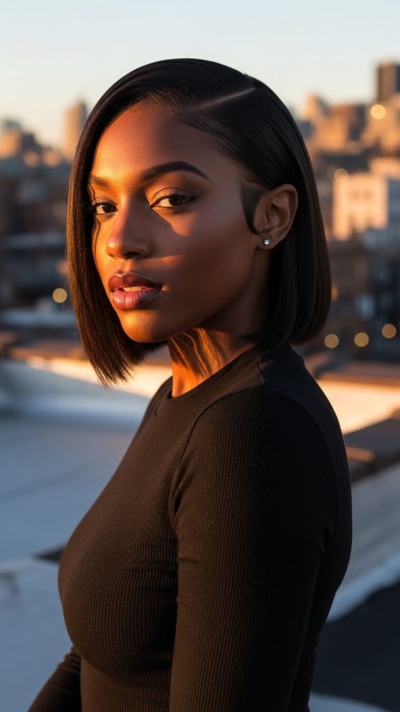 27. Sleek Short Sculpted Bob