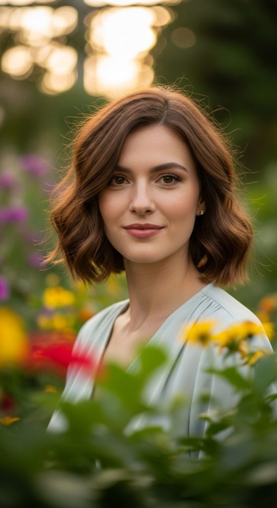 3. Soft Romantic Waves Bob