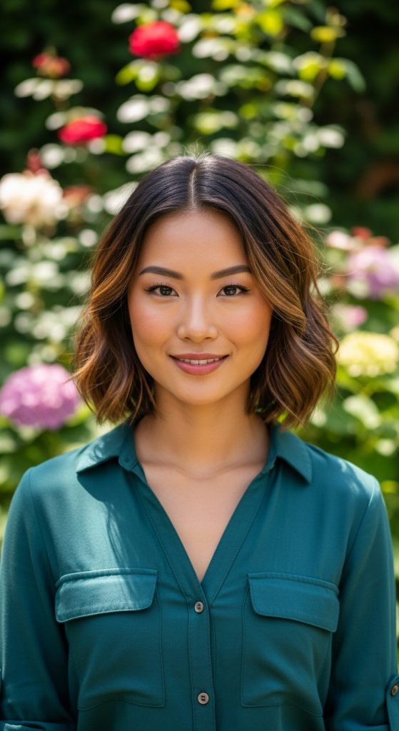 31. Textured Bob with Soft Highlights