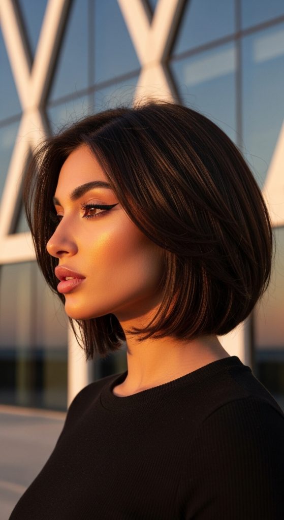 33. Edgy Asymmetrical Bob with Layers