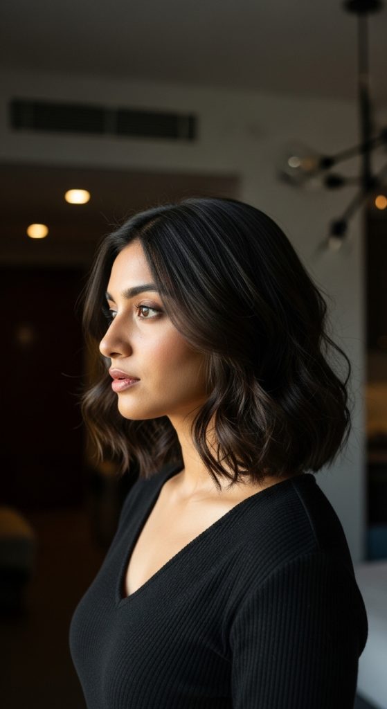 4. Layered Wavy Bob