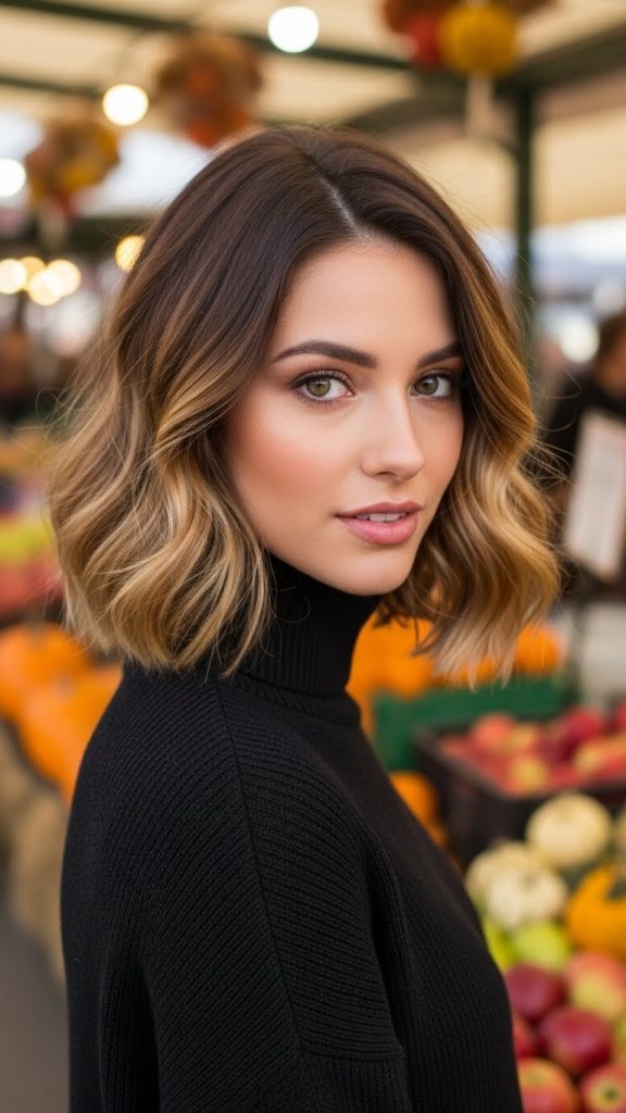5. Caramel Balayage Bob