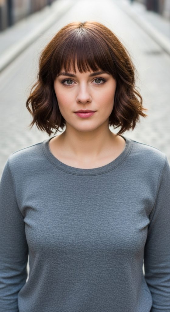 5. French Bob with Bangs