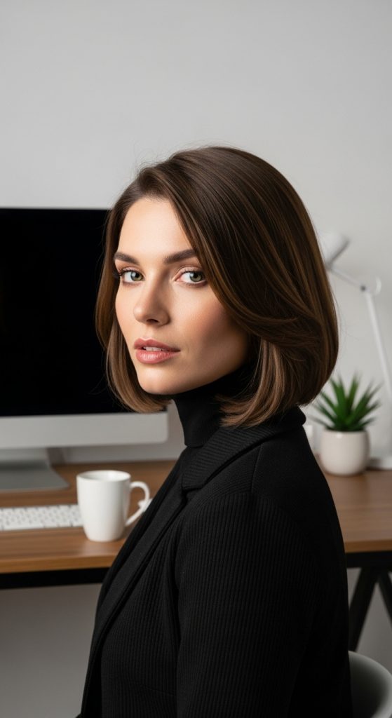 5. Side-Part Executive Bob