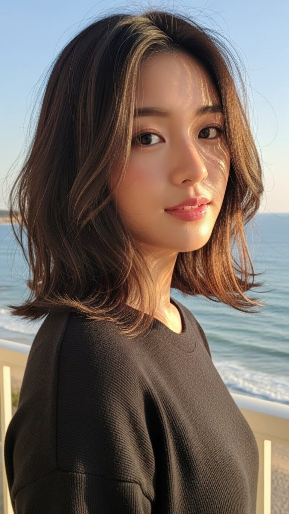 14. Long Bob With Textured Ends