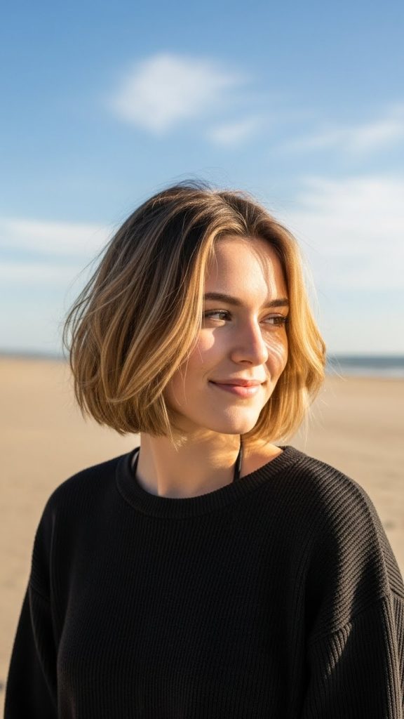 17. Beachy Textured Bob