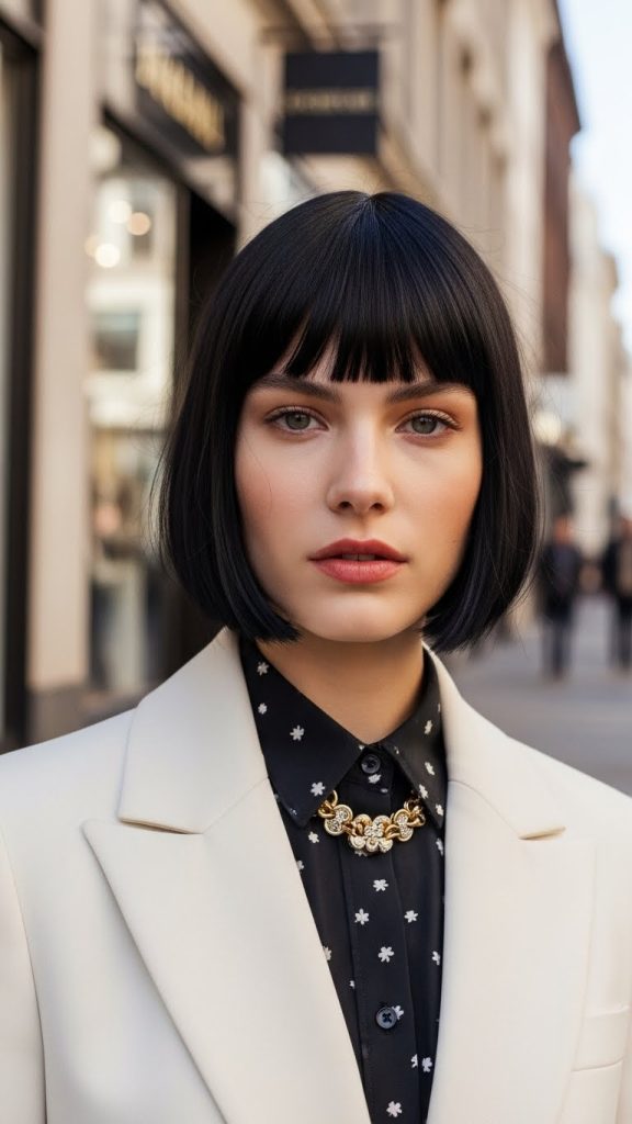 2. Blunt Chin-Length Bob