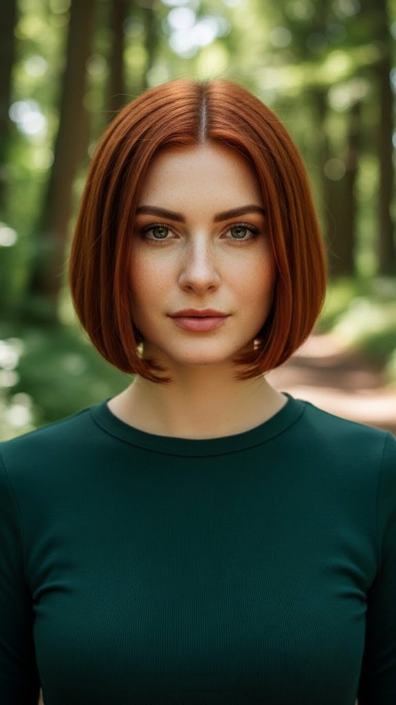 21. Bold Red Edgy Bob