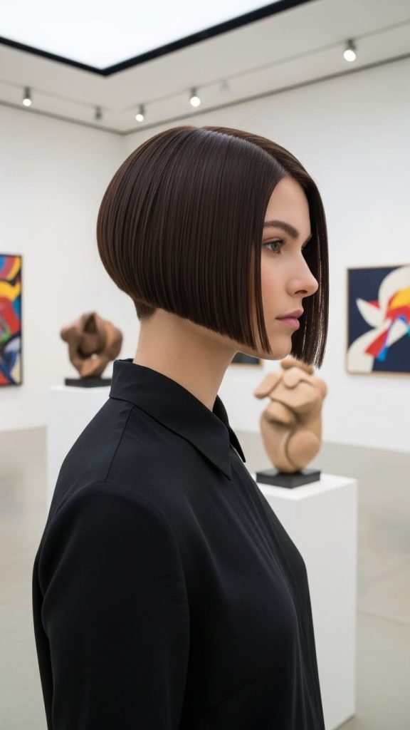 28. Sculpted Geometric Bob