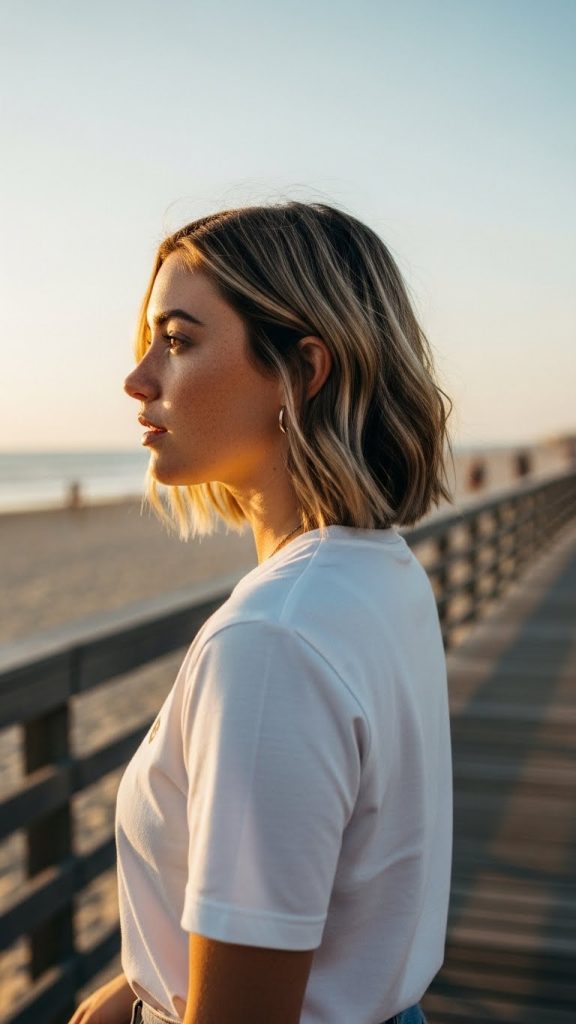 6. Textured Collarbone Bob