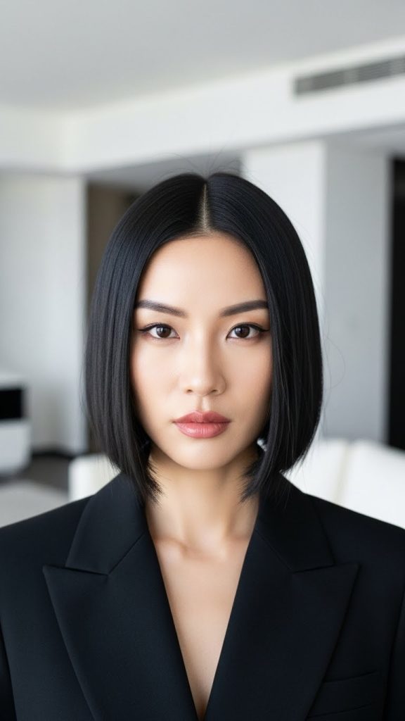 8. Sleek Straight Bob